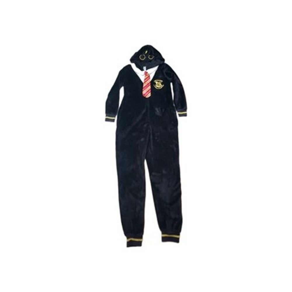 Hogwarts SZ M 8/10 Hooded One Piece Union Suit Costume Pajamas Harry Potter